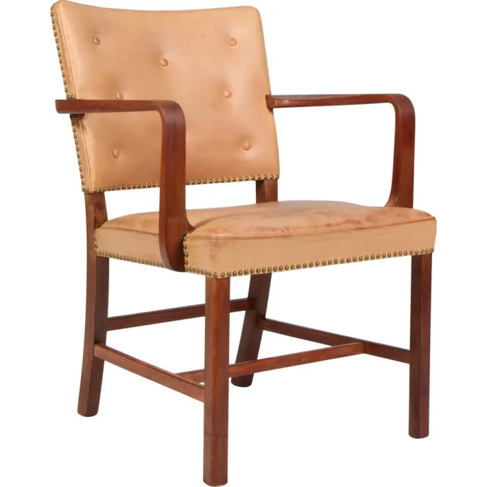 Pamono Vintage Armchair in Leather by Jacob Kjær, 1940s Clearance