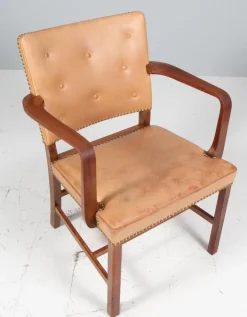 Pamono Vintage Armchair in Leather by Jacob Kjær, 1940s Clearance