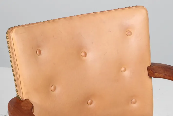 Pamono Vintage Armchair in Leather by Jacob Kjær, 1940s Clearance