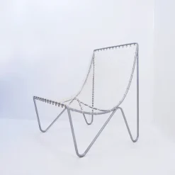 Pamono Vintage Armchair in Metal and Synthetic Rope Discount