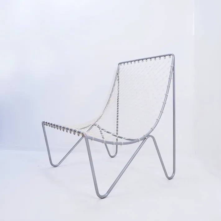 Pamono Vintage Armchair in Metal and Synthetic Rope Discount