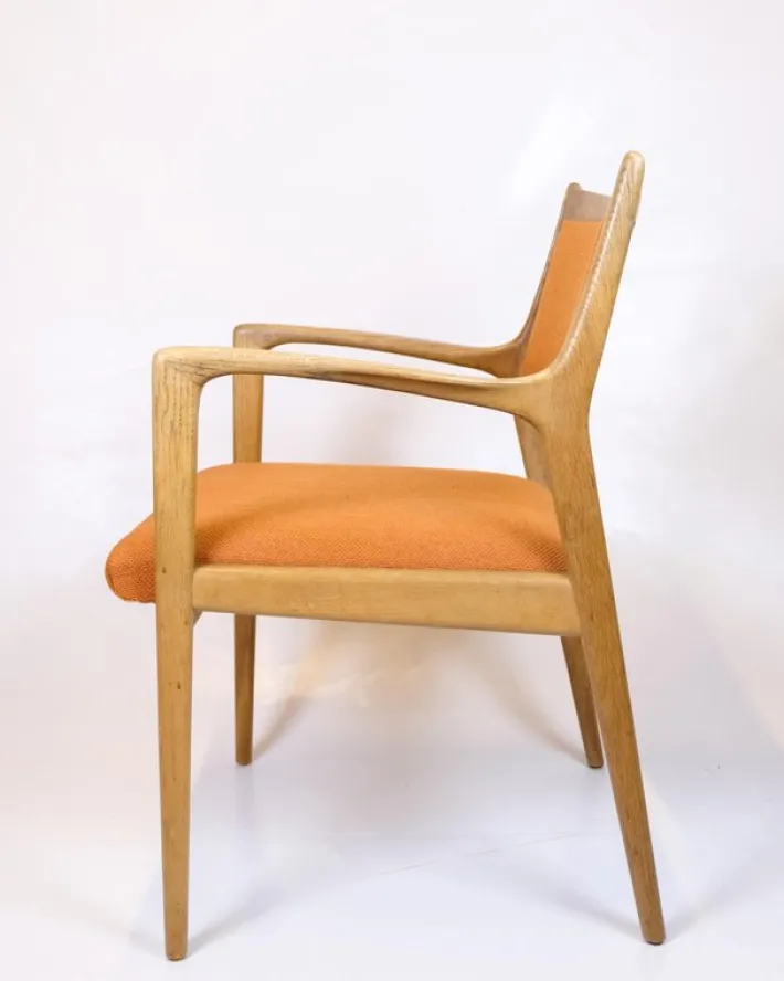 Pamono Vintage Armchair in Oak and Orange Fabric by Karl Erik Ekselius for Joc Vetlanda, 1960s Sale