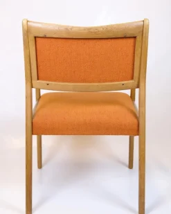 Pamono Vintage Armchair in Oak and Orange Fabric by Karl Erik Ekselius for Joc Vetlanda, 1960s Sale