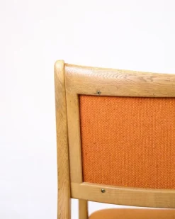 Pamono Vintage Armchair in Oak and Orange Fabric by Karl Erik Ekselius for Joc Vetlanda, 1960s Sale