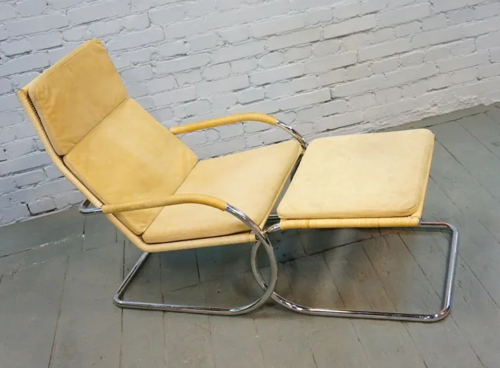 Pamono Vintage Armchair with Footrest Set by A. Lorenz for Tecta, 1987