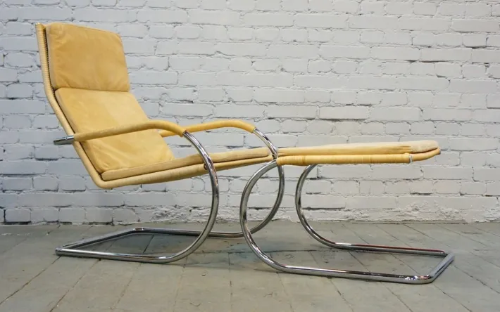 Pamono Vintage Armchair with Footrest Set by A. Lorenz for Tecta, 1987