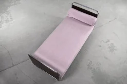 Pamono Vintage Art Deco Bauhaus Streamline Burled Wood & Tubular Steel Bed, 1920s Best