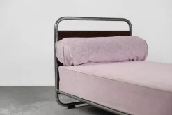 Pamono Vintage Art Deco Bauhaus Streamline Burled Wood & Tubular Steel Bed, 1920s Best