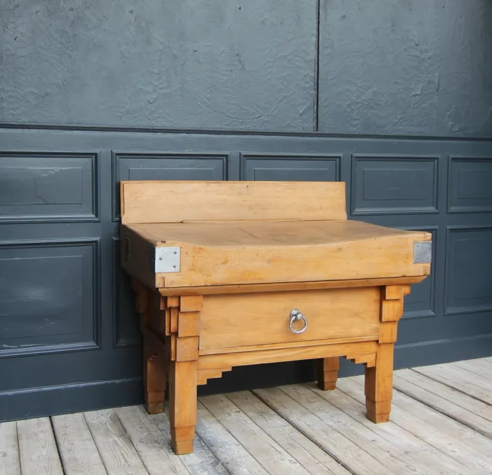 Pamono Vintage Art Deco Butcher Block Table, 1920s Outlet