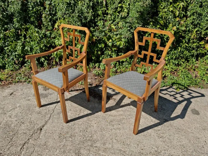 Pamono Vintage Art Deco Dining Chairs in Walnut, 1930s, Set of 6 Outlet