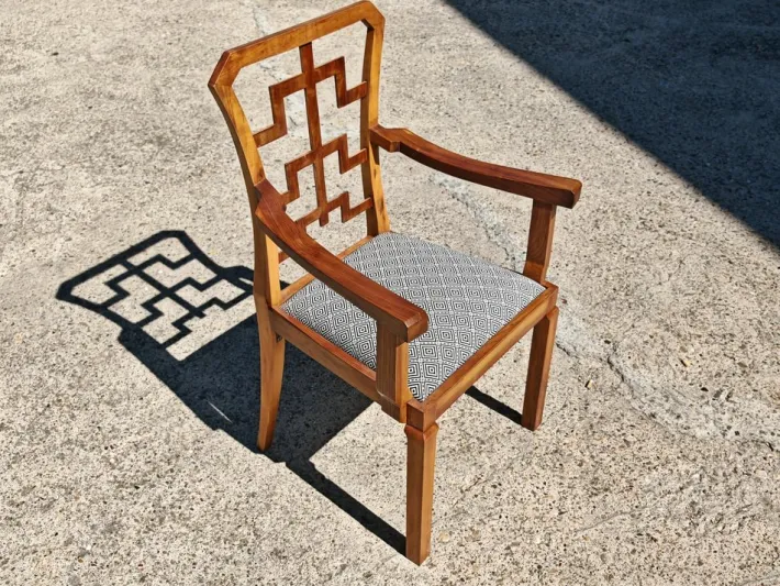 Pamono Vintage Art Deco Dining Chairs in Walnut, 1930s, Set of 6 Outlet