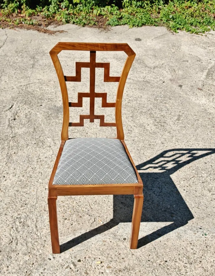 Pamono Vintage Art Deco Dining Chairs in Walnut, 1930s, Set of 6 Outlet