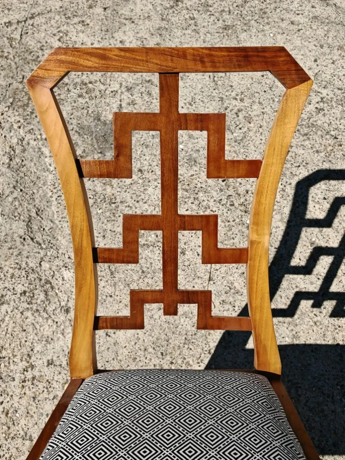 Pamono Vintage Art Deco Dining Chairs in Walnut, 1930s, Set of 6 Outlet