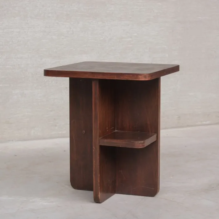 Pamono Vintage Art Deco French Wooden Side Table, 1950s Clearance