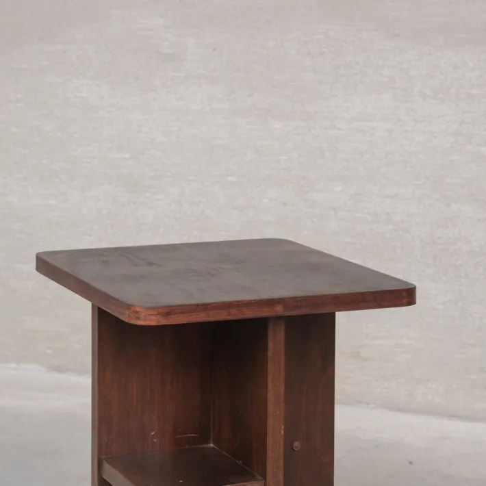 Pamono Vintage Art Deco French Wooden Side Table, 1950s Clearance