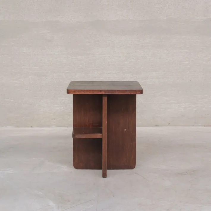 Pamono Vintage Art Deco French Wooden Side Table, 1950s Clearance