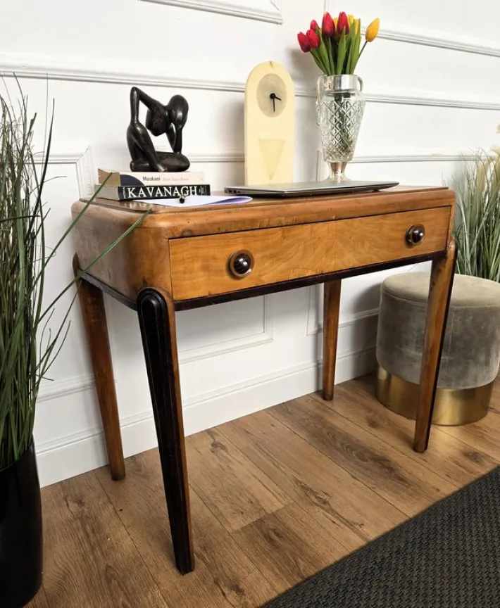 Pamono Vintage Art Deco Italian Walnut Root Desk, 1950s Best