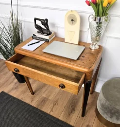Pamono Vintage Art Deco Italian Walnut Root Desk, 1950s Best