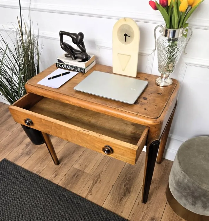 Pamono Vintage Art Deco Italian Walnut Root Desk, 1950s Best