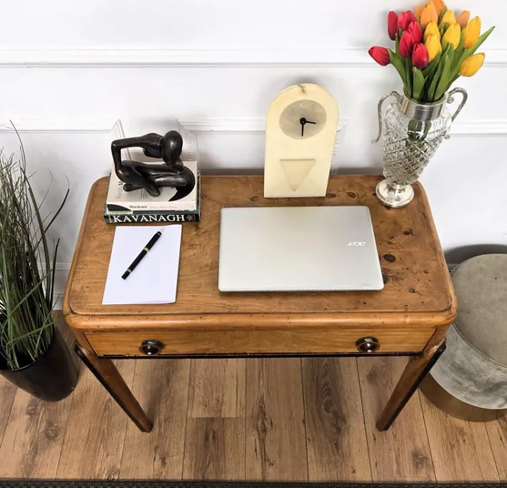 Pamono Vintage Art Deco Italian Walnut Root Desk, 1950s Best