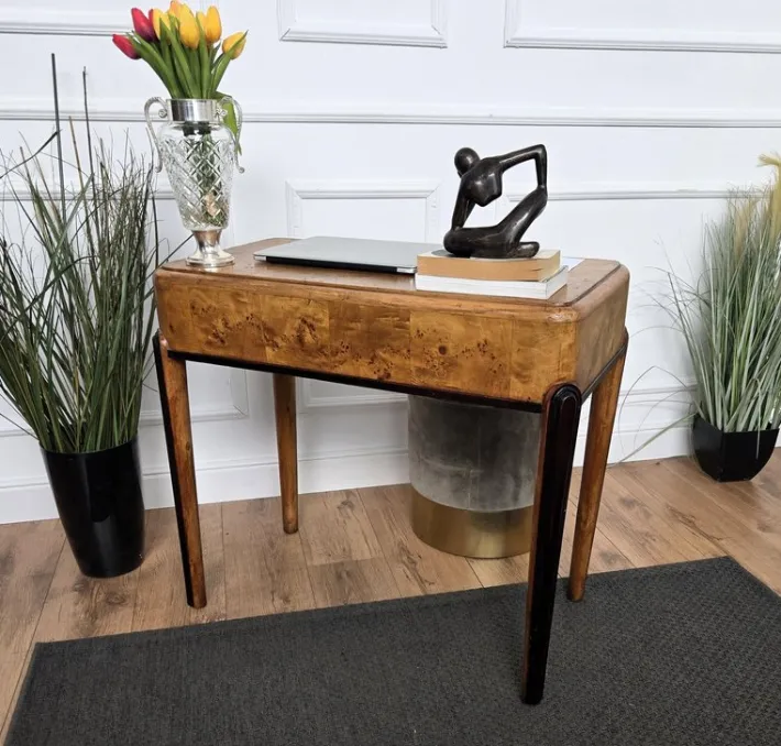 Pamono Vintage Art Deco Italian Walnut Root Desk, 1950s Best