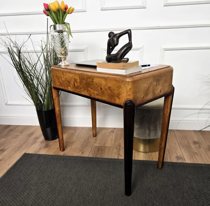 Pamono Vintage Art Deco Italian Walnut Root Desk, 1950s Best