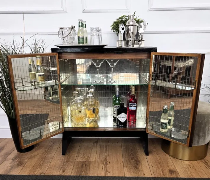 Pamono Vintage Art Deco Italian Dry Bar Cabinet, 1960s New