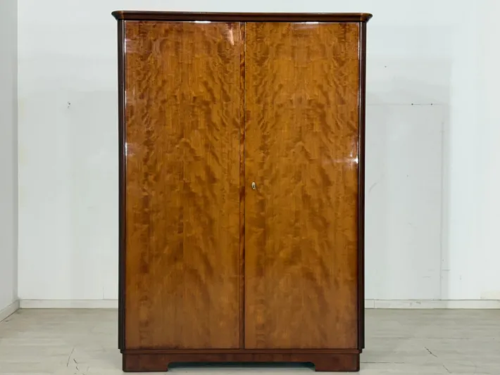 Pamono Vintage Art Deco Linen Wardrobe Discount