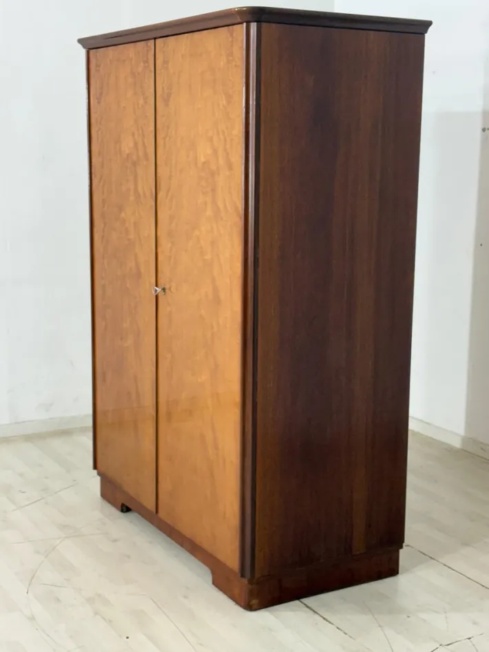 Pamono Vintage Art Deco Linen Wardrobe Discount