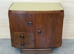 Pamono Vintage Art Deco Spanish Walnut Nightstands, 1950, Set of 2 Outlet