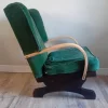 Pamono Vintage Art Deco Upholstered Rocking Chair, 1920s New