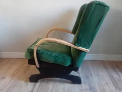 Pamono Vintage Art Deco Upholstered Rocking Chair, 1920s New