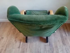 Pamono Vintage Art Deco Upholstered Rocking Chair, 1920s New