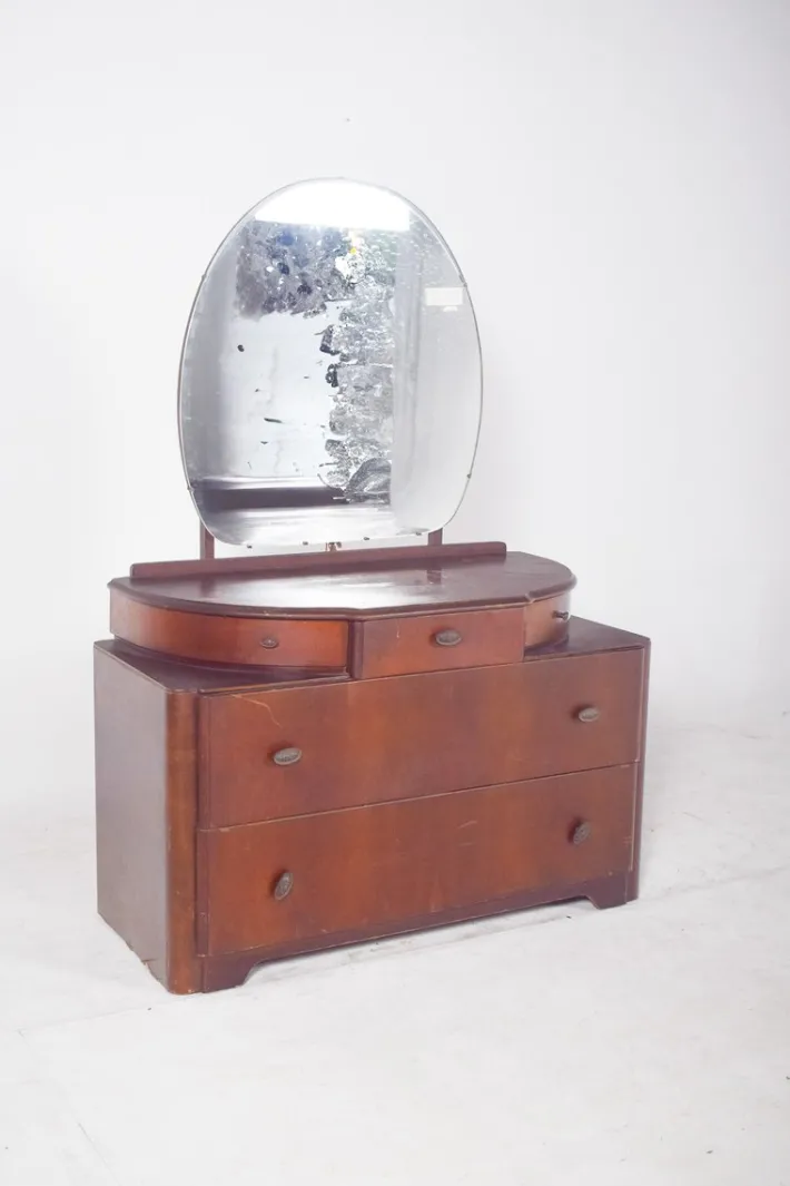 Pamono Vintage Art Deco Walnut Dressing Table, 1920s Clearance