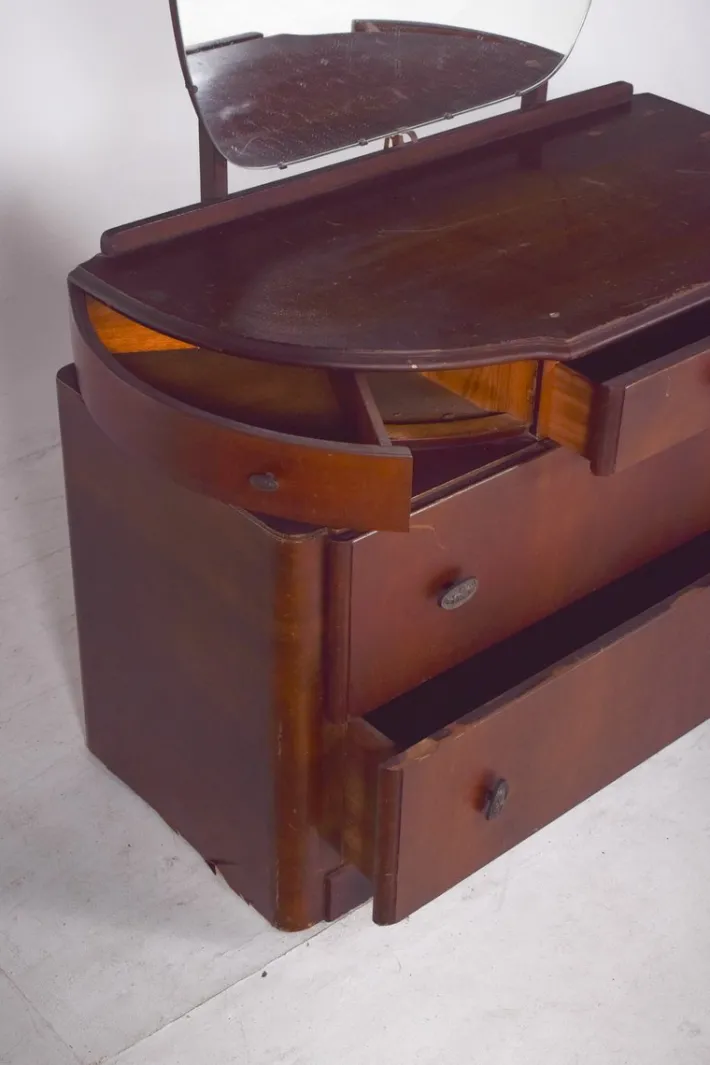 Pamono Vintage Art Deco Walnut Dressing Table, 1920s Clearance