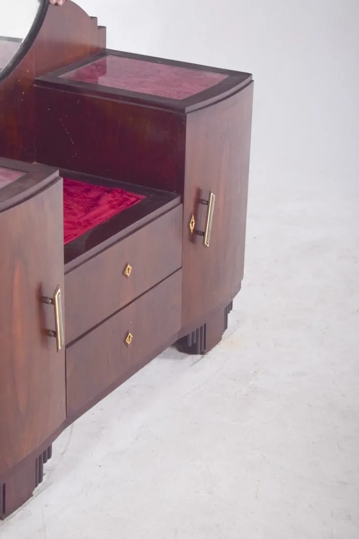 Pamono Vintage Art Deco Walnut Dressing Table, 1920s Online