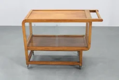 Pamono Vintage Art Deco Walnut Serving Cart, 1930s Online