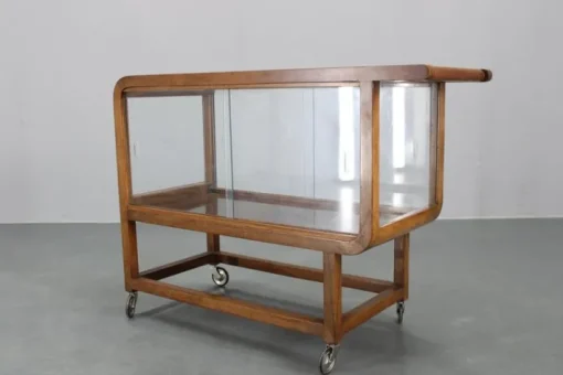 Pamono Vintage Art Deco Walnut Serving Cart, 1930s Online