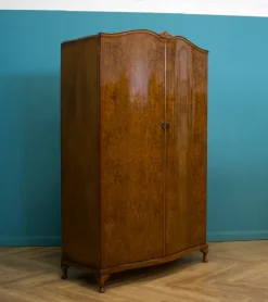 Pamono Vintage Art Deco Walnut Wardrobe, 1950s Sale