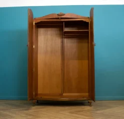 Pamono Vintage Art Deco Walnut Wardrobe, 1950s Sale