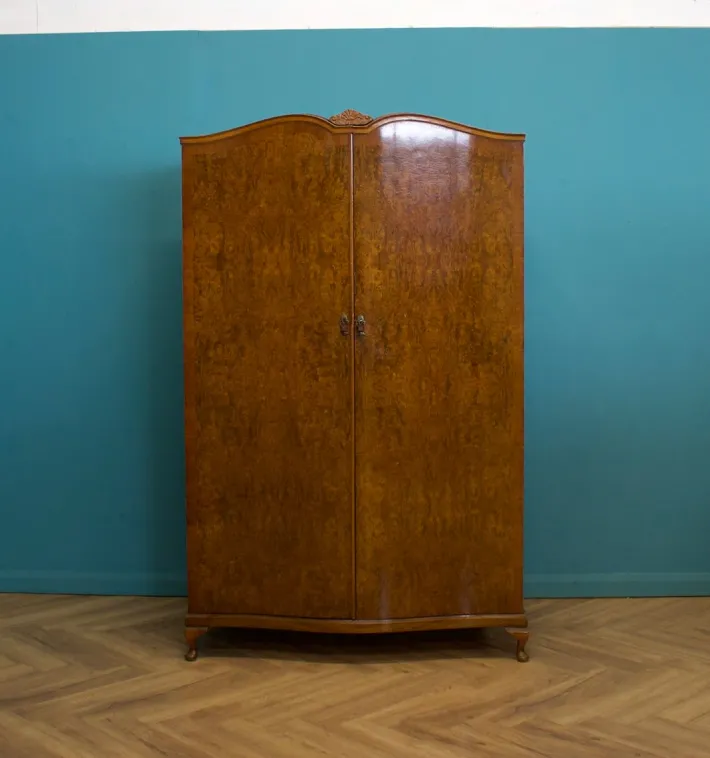 Pamono Vintage Art Deco Walnut Wardrobe, 1950s Sale