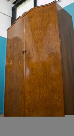 Pamono Vintage Art Deco Walnut Wardrobe, 1950s Sale