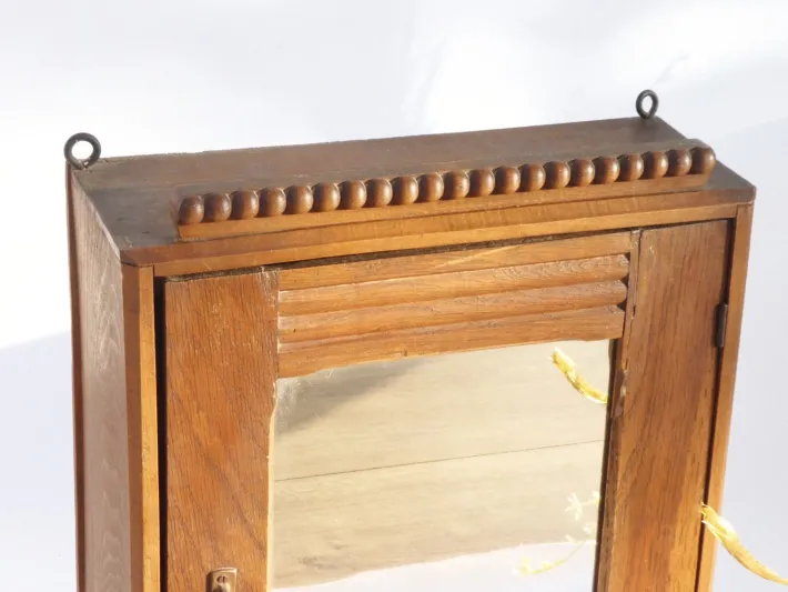 Pamono Vintage Art Deco Wooden Cabinet with Mirror, 1930s Discount