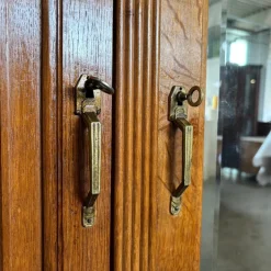 Pamono Vintage Art Nouveau Wardrobe in Oak, 1920