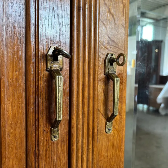 Pamono Vintage Art Nouveau Wardrobe in Oak, 1920