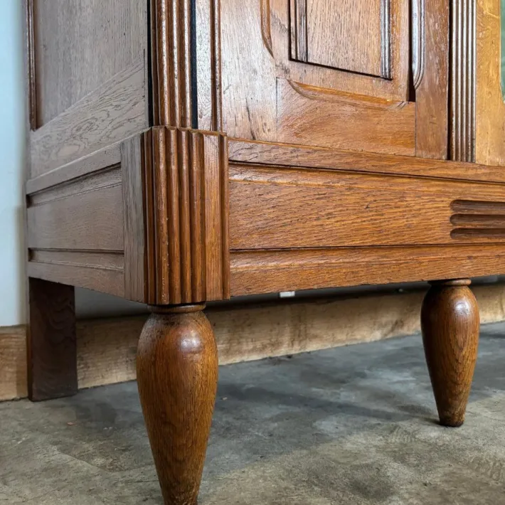 Pamono Vintage Art Nouveau Wardrobe in Oak, 1920
