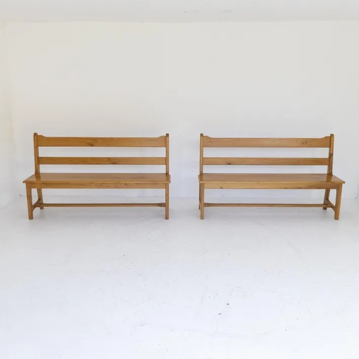 Pamono Vintage Ash Wood Benches, Set of 2 Best