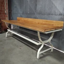 Pamono Vintage Baker's Table with Iron Base and Beech Top Discount