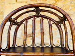 Pamono Vintage Bamboo and Rattan 2-Tier Shelf with Storage, 1960s Clearance