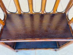 Pamono Vintage Bamboo and Rattan 2-Tier Shelf with Storage, 1960s Clearance